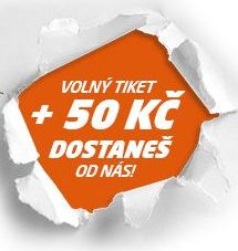 Volný tiket v hodnotě 50 Kč